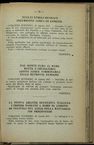 Il diario della nostra guerra : bollettini ufficiali dell'esercito e della marina